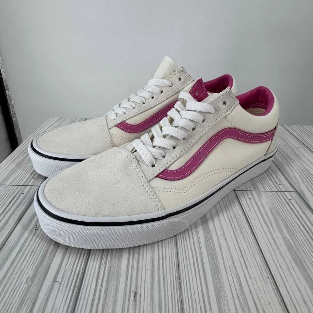 Vans Old Skool Pop Pink Raspberry Rose Suede Canvas Sneakers Mens 12 VN0A38G19M0